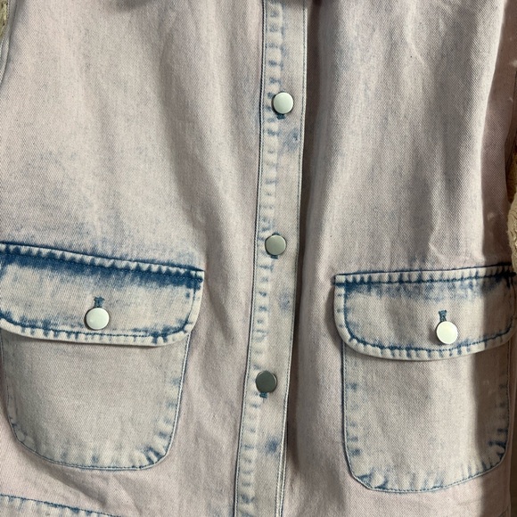 Mystree Light Blue and White Denim Jacket - Picture 2 of 6